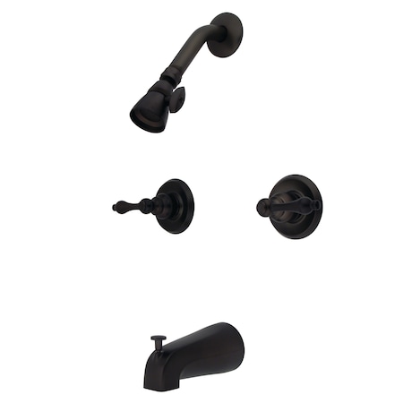 Kingston Brass Tub and Shower Faucet, Oil Rubbed Bronze, Wall Mount KB245AL