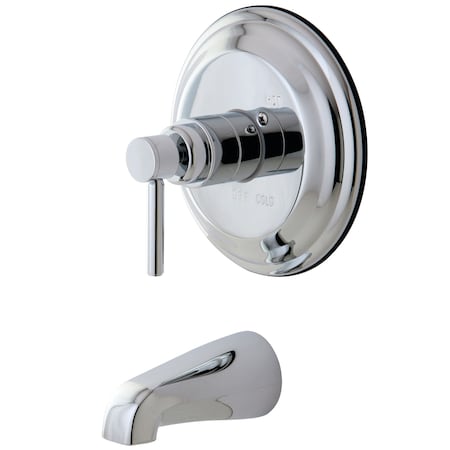Kingston Brass Tub and Shower Faucet, Standard, 2, Wall Mount, Polished Chrome KB2631DLTO