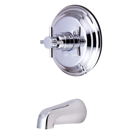 Kingston Brass Tub and Shower Faucet, Standard, 2, Wall Mount, Polished Chrome KB2631DXTO