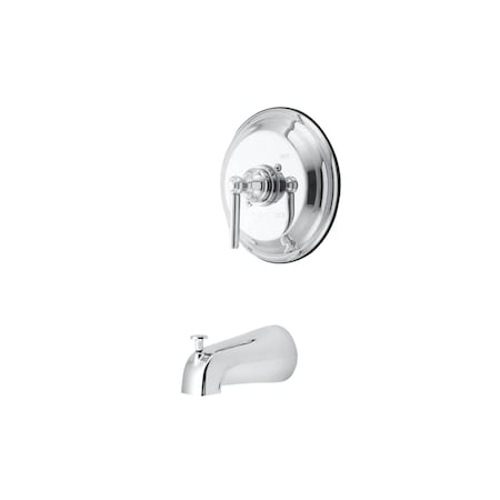 Kingston Brass Tub and Shower Faucet, Standard, 2, Wall Mount, Polished Chrome KB2631ELTO