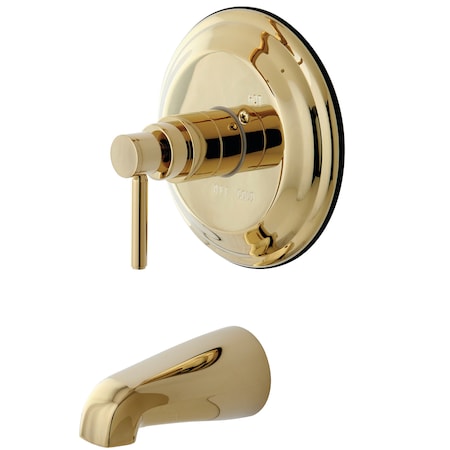 Kingston Brass Tub and Shower Faucet, Standard, 2, Wall Mount, Polished Brass KB2632DLTO