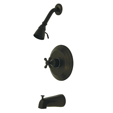Kingston Brass Tub and Shower Faucet, Standard, 3, Wall Mount, Oil Rubbed Bronze KB2635BXT