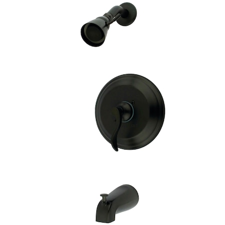 Kingston Brass Tub and Shower Faucet, Standard, 3, Wall Mount, Oil Rubbed Bronze KB2635DFL