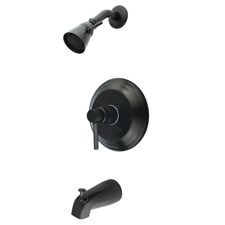 Kingston Brass Tub and Shower Faucet, Standard, 3, Wall Mount, Oil Rubbed Bronze KB2635DLT