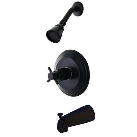 Kingston Brass Tub and Shower Faucet, Standard, 3, Wall Mount, Oil Rubbed Bronze KB2635DX