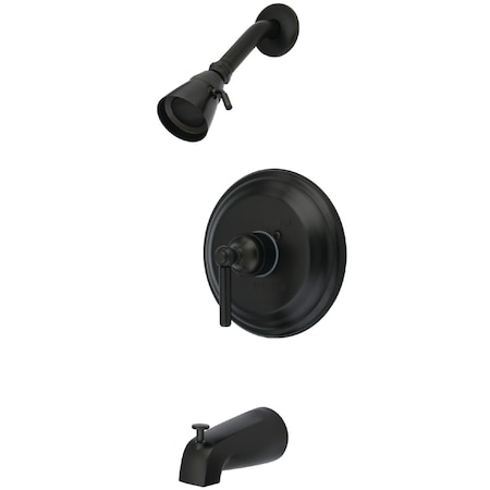 Kingston Brass Tub and Shower Faucet, Standard, 3, Wall Mount, Oil Rubbed Bronze KB2635EL