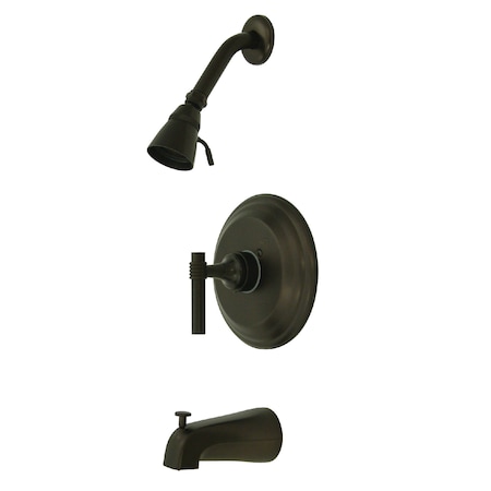 Kingston Brass Tub and Shower Faucet, Standard, 3, Wall Mount, Oil Rubbed Bronze KB2635ML