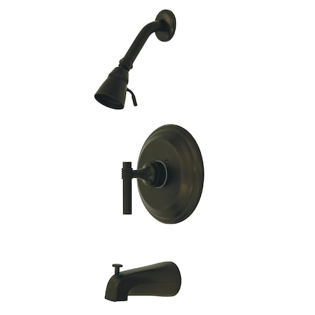 Kingston Brass Tub and Shower Faucet, Standard, 3, Wall Mount, Oil Rubbed Bronze KB2635MLT