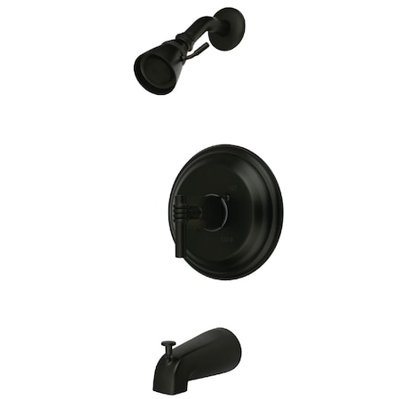 Kingston Brass Tub and Shower Faucet, Standard, 3, Wall Mount, Oil Rubbed Bronze KB2635QL