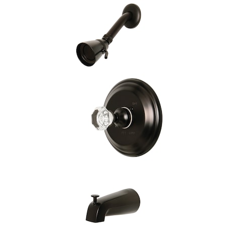 Kingston Brass Tub and Shower Faucet, Standard, 5-1/8", 3, Wall Mount, Oil Rubbed Bronze KB2635WCL