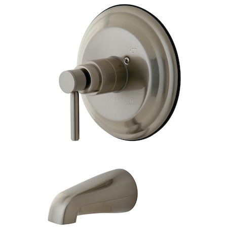 Kingston Brass Tub and Shower Faucet, Standard, 2, Wall Mount, Brushed Nickel KB2638DLTO