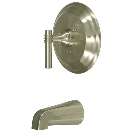 Kingston Brass Tub and Shower Faucet, Standard, 2, Wall Mount, Brushed Nickel KB2638MLTO