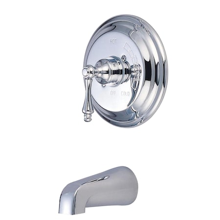 Kingston Brass Tub and Shower Faucet, Standard, 2, Wall Mount, Polished Chrome KB3631ALTO
