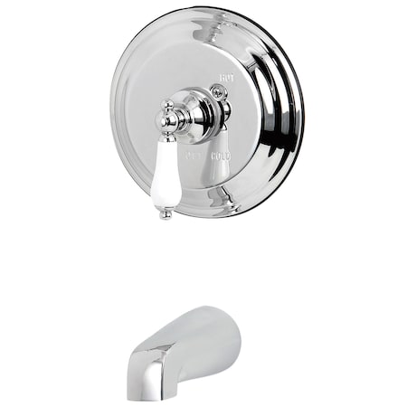 Kingston Brass Tub and Shower Faucet, Standard, 2, Wall Mount, Polished Chrome KB3631PLTO