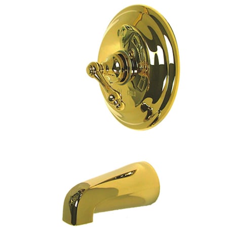 Kingston Brass Tub and Shower Faucet, Standard, 2, Wall Mount, Polished Brass KB3632ALTO