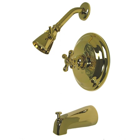 Kingston Brass KB3632AX Tub & Shower Faucet Metal Cross Handle KB3632AX