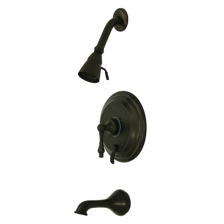 Kingston Brass Tub and Shower Faucet, Oil Rubbed Bronze, Wall Mount KB36350AL