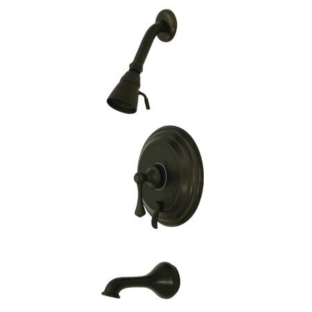 Kingston Brass Tub and Shower Faucet, Standard, 3, Wall Mount, Oil Rubbed Bronze KB36350BL