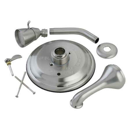 Kingston Brass Tub and Shower Faucet Brushed Nickel, Wall Mount KB36380TLH