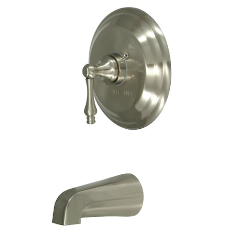 Kingston Brass Tub and Shower Faucet, Standard, 2, Wall Mount, Brushed Nickel KB3638ALTO