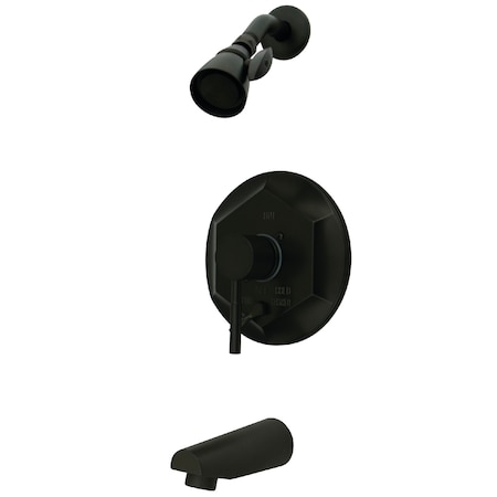 Kingston Brass Tub and Shower Faucet, Standard, 3, Wall Mount, Oil Rubbed Bronze KB46350DL