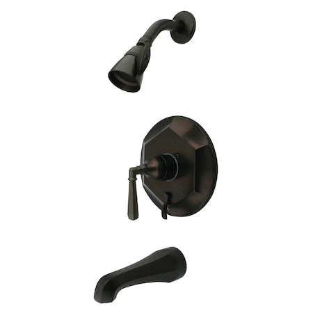 Kingston Brass Tub and Shower Faucet, Standard, 3, Wall Mount, Oil Rubbed Bronze KB46350HL