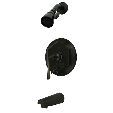 Kingston Brass Tub and Shower Faucet, Standard, 3, Wall Mount, Oil Rubbed Bronze KB46350ZL
