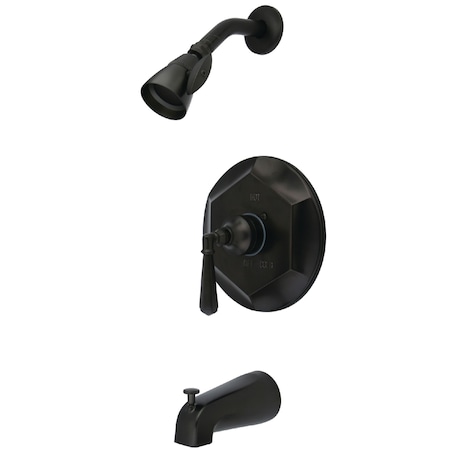 Kingston Brass Tub and Shower Faucet, Standard, 3, Wall Mount, Oil Rubbed Bronze KB4635HL