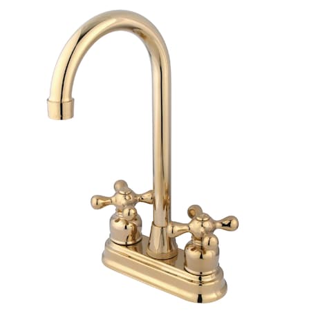 Kingston Brass KB492AX Bar Faucet, Manual, 4" Mount, 3 Hole KB492AX