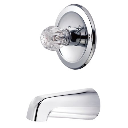 Kingston Brass Tub and Shower Faucet, Polished Chrome, Wall Mount KB531TO
