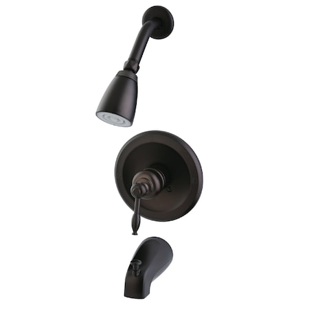 Kingston Brass Tub and Shower Faucet, Oil Rubbed Bronze, Wall Mount KB535KL