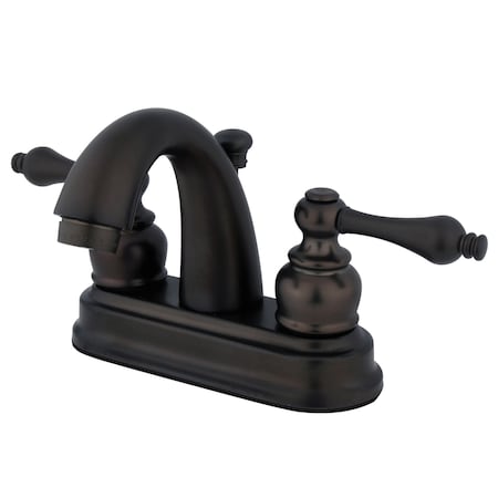 Restoration Dual Handle KB5615AL 4" Centerset Lavatory Faucet, 4" Mount, Oil Rubbed Bronze 3 Hole KB5615AL