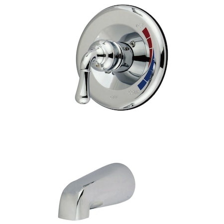 Kingston Brass Tub and Shower Faucet, Standard, 2, Wall Mount, Polished Chrome KB631TO