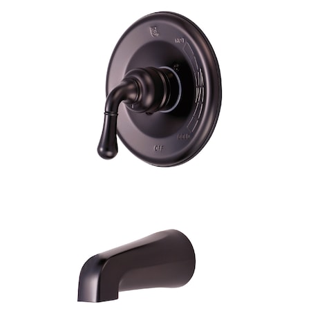 Kingston Brass Tub and Shower Faucet, Standard, 2, Wall Mount, Oil Rubbed Bronze KB635TO