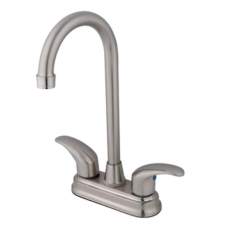 Kingston Brass KB6498LL 4" Center Bar Faucet, Manual, 4" Mount, 2 Hole KB6498LL