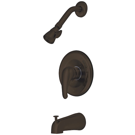 Kingston Brass Tub and Shower Faucet, Oil Rubbed Bronze, Wall Mount KB655T