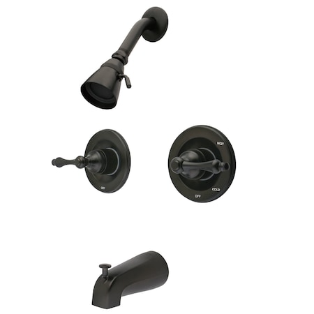Kingston Brass Tub and Shower Faucet, Oil Rubbed Bronze, Wall Mount KB665AL