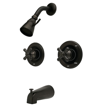 Kingston Brass Tub and Shower Faucet, Oil Rubbed Bronze, Wall Mount KB665AX