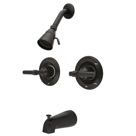Kingston Brass Tub and Shower Faucet, Oil Rubbed Bronze, Wall Mount KB665ML