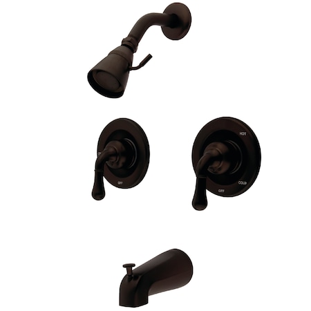 Kingston Brass Tub and Shower Faucet, Oil Rubbed Bronze, Wall Mount KB675