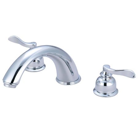 Kingston Brass Roman Tub Faucet, Polished Chrome, Deck Mount KB8361NFL