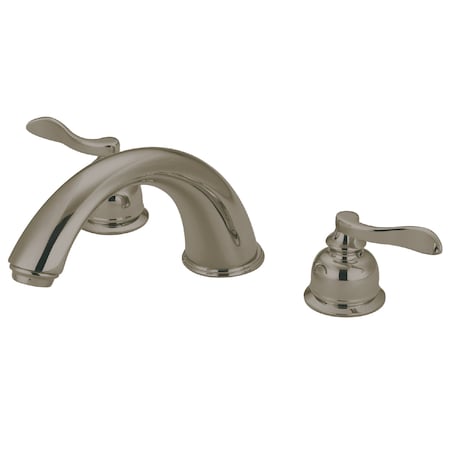 Kingston Brass Roman Tub Faucet, Brushed Nickel, Deck Mount KB8368NFL