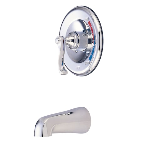 Kingston Brass Tub and Shower Faucet, Standard, 2, Wall Mount, Polished Chrome KB8631FLTO