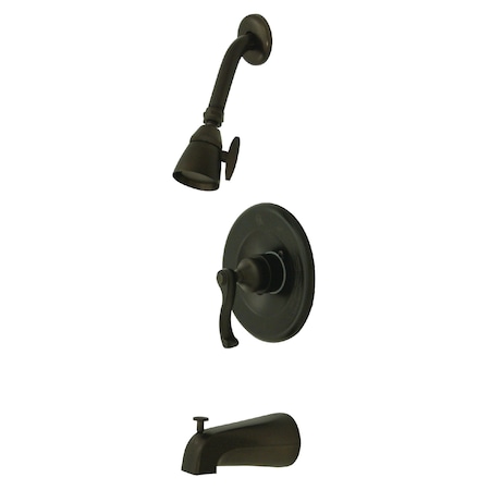 Kingston Brass Tub and Shower Faucet, Standard, 3, Wall Mount, Oil Rubbed Bronze KB8635FL