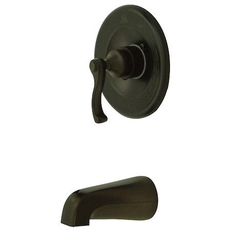 Kingston Brass Tub and Shower Faucet, Standard, 2, Wall Mount, Oil Rubbed Bronze KB8635FLTO