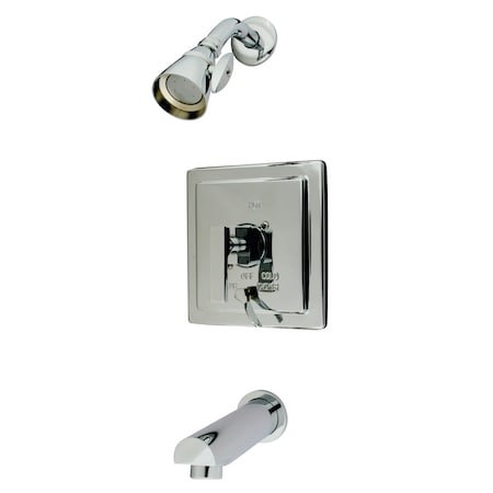 Kingston Brass Tub and Shower Faucet, Standard, 3, Wall Mount, Polished Chrome KB86510QLL