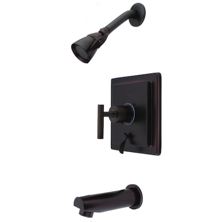 Kingston Brass Tub and Shower Faucet, Oil Rubbed Bronze, Wall Mount KB86550CML
