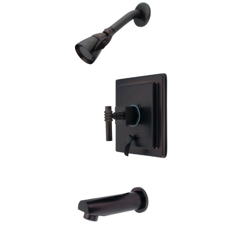 Kingston Brass Tub and Shower Faucet, Standard, 3, Wall Mount, Oil Rubbed Bronze KB86550QL