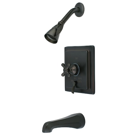 Kingston Brass Tub and Shower Faucet, Standard, 3, Wall Mount, Oil Rubbed Bronze KB86554BX