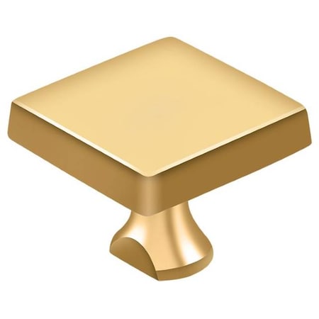 Deltana Solid Brass Square Knob For Heavy Duty Bolt Lifetime Brass KBSCR003